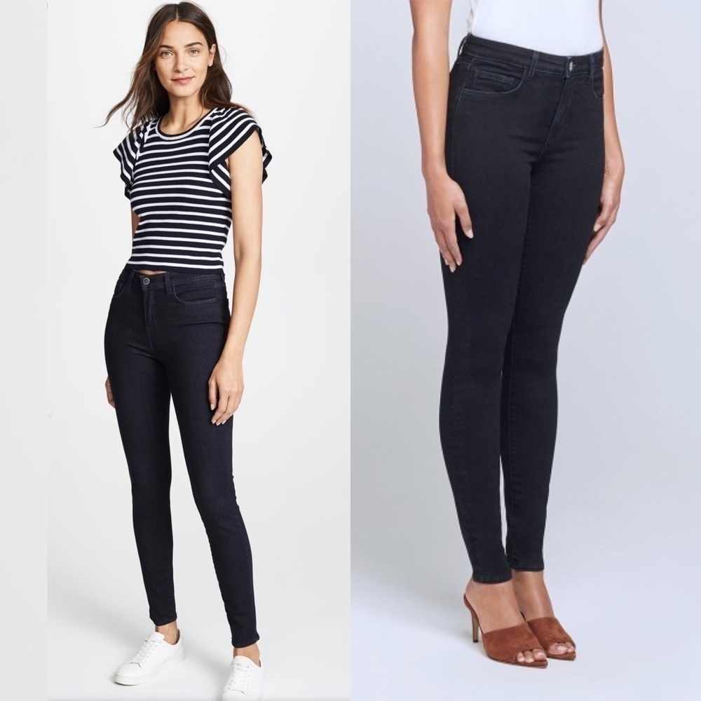 NEW L’AGENCE‎ High Rise Smoothing Skinny Jeans Deep Indigo Premium Denim 24